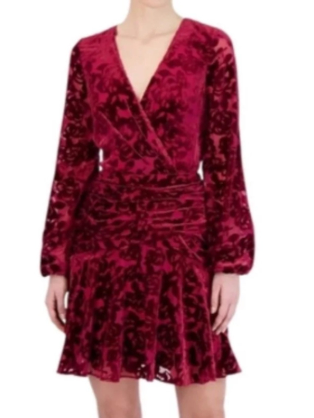 BCBG MaxAzria Burn Out Velvet Mini-Dress